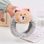 Korean Style Plush Pink Bow Tie Big Face Lesser Panda Hair Band Face Wash Headband Cute Fashion Hair Accessories Hair Band
