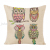 Linen Digital Printing Owl Pattern Pillow Cover without Core Sofa Living Room Cushions Car Back Pillow