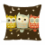 New Linen Digital Printing Owl Pattern Pillow Cover Sofa Living Room Pillows without Core Customizable