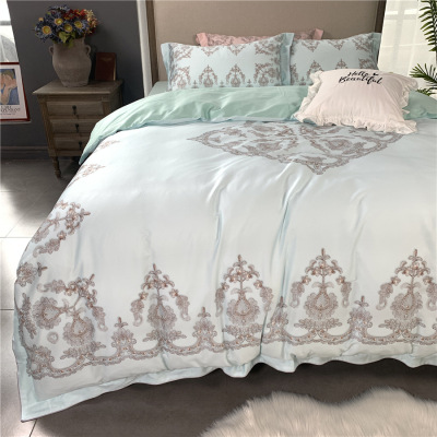 60 Egyptian Long-Staple Cotton Four-Piece Bed & Breakfast Home Foreign Trade Pure Cotton Satin Bedding Set