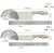 Straw Tool 6-Piece Stainless Steel Chef Knife Replaceable Blade Knife Peeler Kitchen Knife Kit Containing Knife