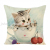 Cute Cartoon Cat Linen Printed Pillowcase Sofa Living Room Cushions without Core Model Room Bedside Cushion