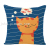 Cartoon Cat Short Plush Printed Pillowcase Cleitu Custom Sofa Living Room Cushions Bedroom Model Room Pillow