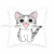 Cute Cartoon Cat Short Plush Printed Pillowcase Bedroom Bedside Cushion Sofa Living Room Cushions Backrest