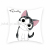 Cute Cartoon Cat Short Plush Printed Pillowcase Bedroom Bedside Cushion Sofa Living Room Cushions Backrest