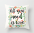 Korean Flowers Letters Printed Polyester Peach Skin Pillow Cover Amazon Cross-Border Sofa Home Cushion Throw Pillowcase