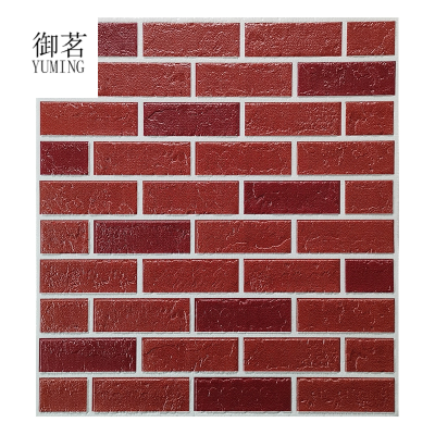 Foam Green Brick Wall Sticker Antique Brick Wallpaper Self-Adhesive 3D Living Room Background Wall Decoration Red Brick Wall Stickers