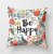 Korean Flowers Letters Printed Polyester Peach Skin Pillow Cover Amazon Cross-Border Sofa Home Cushion Throw Pillowcase