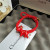 New Year Red Headband Christmas Headdress Bracelet Rubber Band Dual-Use Cute Girl Korean Style Hair Ring Female Highly Elastic Hair Rope