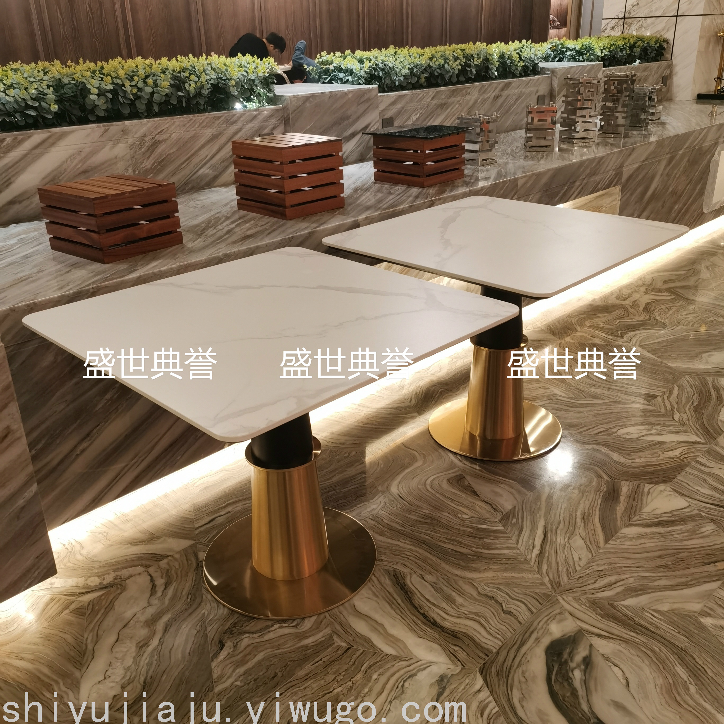 泰州温泉度假酒店自助餐厅方桌五星级酒店早餐厅岩板桌餐厅西餐桌