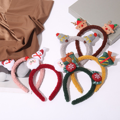 Christmas Lamb Hair Band Girl Cute Elk Antlers Headband out Hair Fixer Decorations Hairware Female