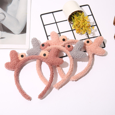 Funny Little Crab Headband Female Face Wash Cute Online Influencer Headdress Cartoon Hair Band Bandeau Headband Korean Sweet Hair Pin