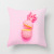 Nordic Instagram Style Pink Tropical Leaves Pillow Cover Home Fabric Sofa Cushion Cushion Cover Wholesale Customization