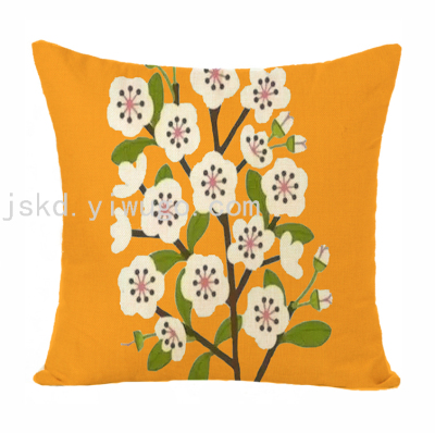 New Modern Minimalist Style Flower Digital Printed Pillowcase Sofa Living Room Pillows Bedroom Bay Window Cushion