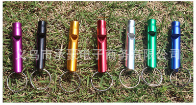 Colorful Mini Multi-Purpose Outdoor Survival Whistle Aluminum Alloy Buckle Whistle in Stock Factory Direct Sales