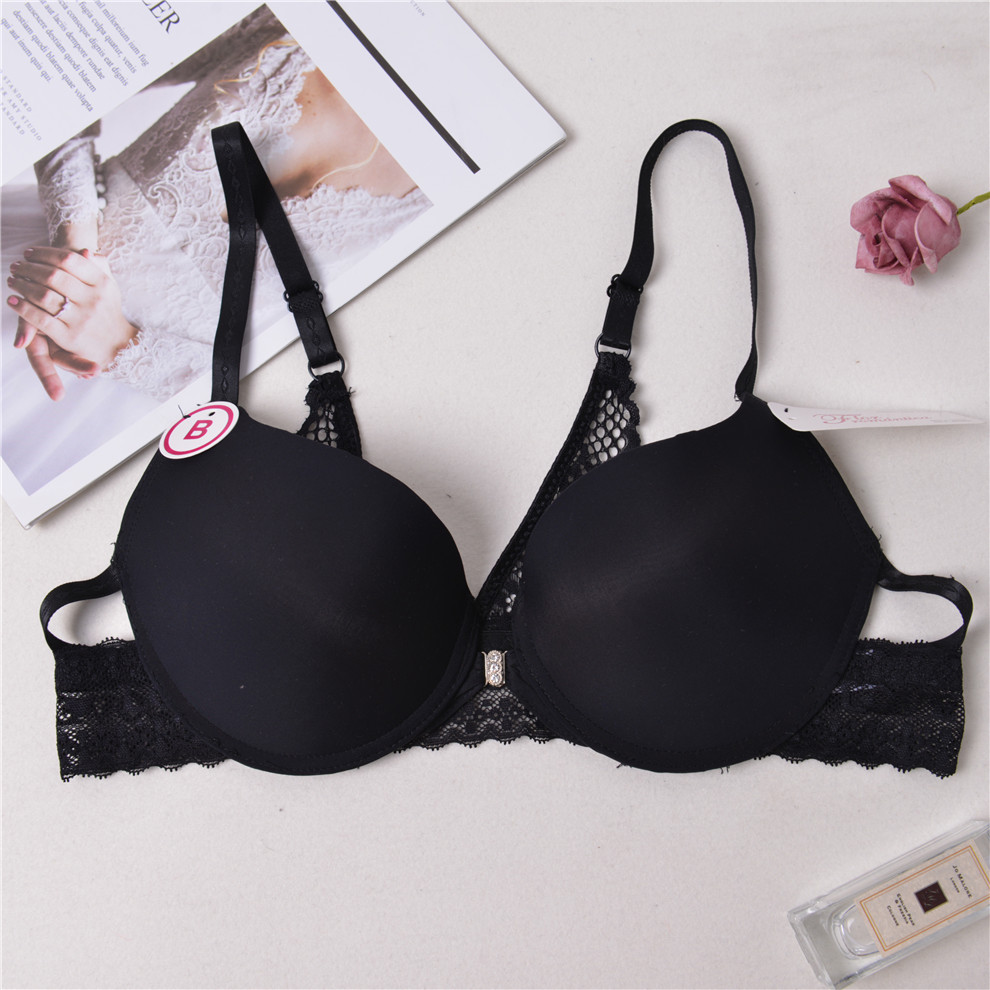 真丝无痕薄杯前扣文胸小胸聚拢桑蚕丝光面运动胸罩