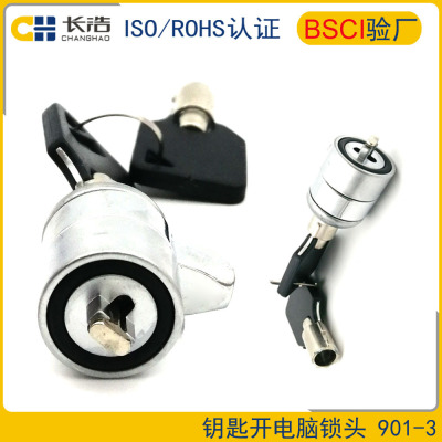 Production Wholesale Customized Computer Lock Head Key Open Plastic with Metal Cjsj Changhao CH-901-3