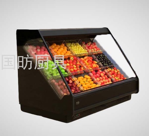 bevel fresh cabinet double-sided vegetables frozen to keep fresh display cabinet supermarket vegetables and fruits fresh cabinet wind screen counter country...