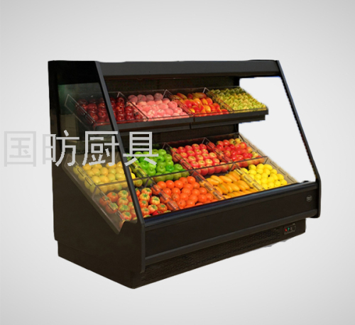 beveled fresh-keeping cabinet double-sided vegetable fresh-keeping display cabinet supermarket vegetable and fruit fresh-keeping cabinet air curtain cabinet freezer