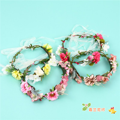 Bridal Ornament Hairware Garland Bracelet Mori Girl Outdoor Seaside Vacation Bridesmaid Children Garland