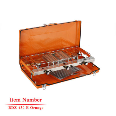 Gas Stove Outdoor Stove Portable Stainless Steel Folding BBQ Grill Stainless Steel Gas Stove