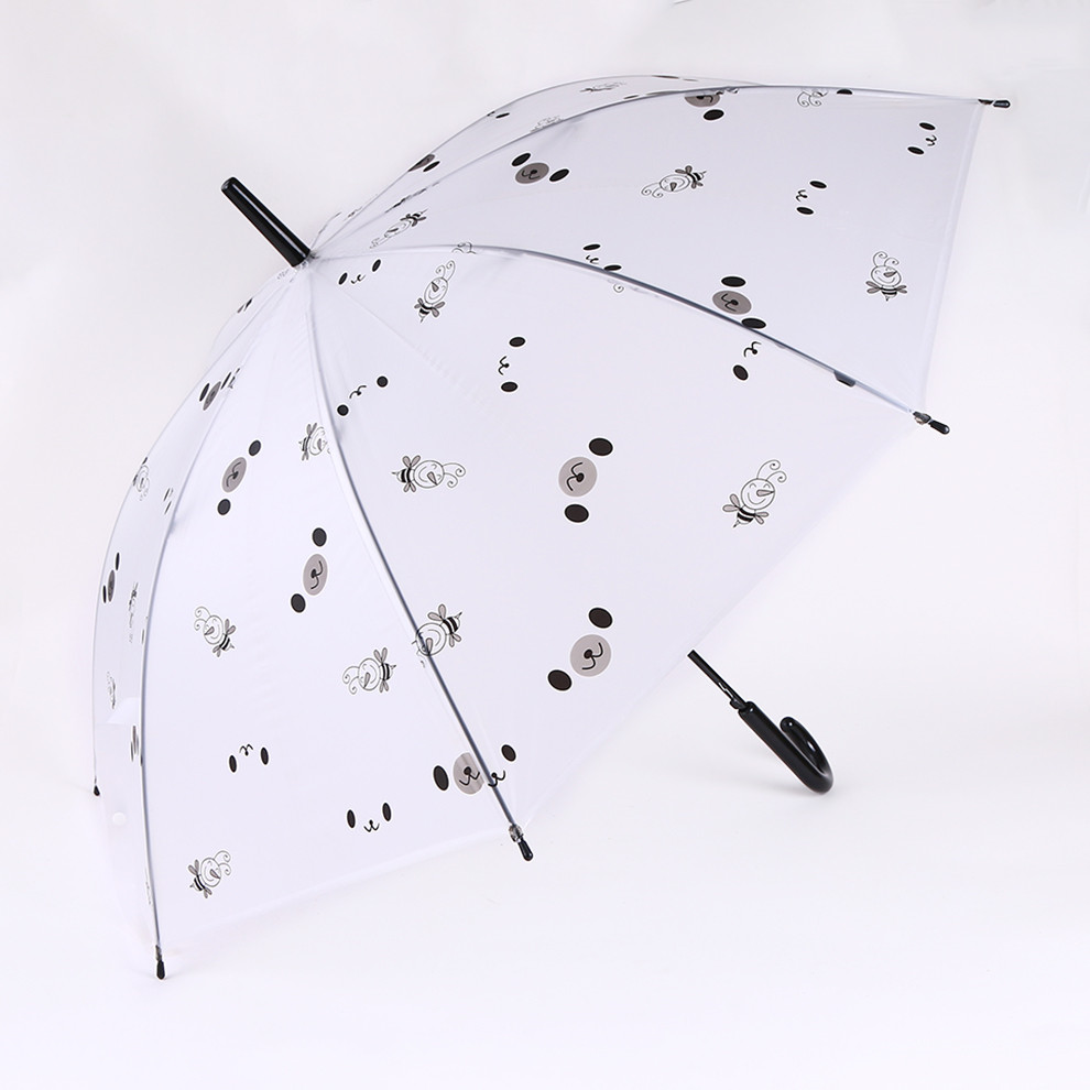 大学生好看清新雨伞女雨天直柄伞女士少女结实粉色两用