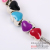 Heart-Shaped Scattered Beads DIY Handmade Bracelet Necklace Red Pink Purple Bracelet Bracelet Accessories Beads Accessories