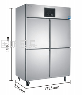 Freezer Commercial Vertical Double Door Kitchen Refrigerator Six Door Stainless Steel Freezer Freeze Storage Four-Door Refrigerator