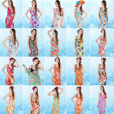 New Bohemian Backless Maxi Dress Fashion Strap Beach Towel Beach Dress 20 Colors