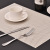 PVC Placemat Heat Proof Mat Dining Table Cushion Western Food Cloth Coaster Bowl Mat Dish Mat Disposable Simple Rectangular Placemat