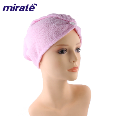 Factory Wholesale Microfiber Hair-Drying Cap Hair-Drying Cap Sub Solid Color Shower Cap Bathroom Supplies