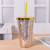 Creative Girlish Heart Colorful Cup Plastic Insulated Cup Tumbler Coffee Cup Juice Cup