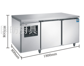 1.8 M Refrigerated Table Commercial Kitchen Large Capacity Refrigerated Cabinet Worktable Refrigerator 1800*800*800mm