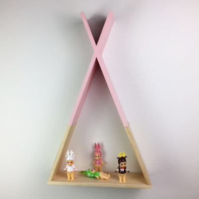 INS Nordic Style Wooden Tent Partition Shelf Wall Decoration Shelf Children's Room Model Room Storage Props