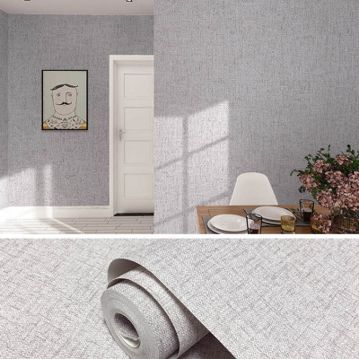 Imitated Woven Design Hotel Plain Wallpaper Modern Minimalist Clothing Store Bedroom Living Room Dining Room Waterproof PVC Wallpaper