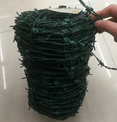 Barbed Wire PVC Coated Galvanized Thorn Rope Barbed Wire Barbed Wire Barbs Line tie ji li Wrappers Farm Guard Rail