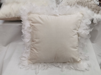 Feather Side Pillow Pillow Cover Cushion Cushion Cover Sofa Backrest Automotive Waist Cushion