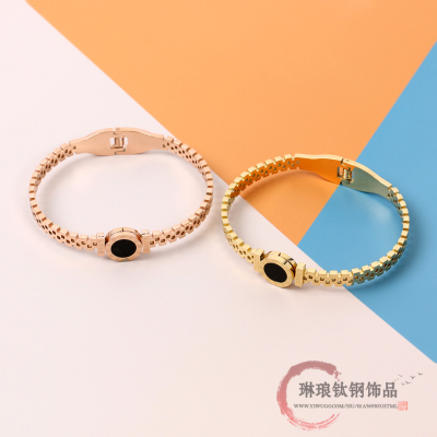 Titanium Steel Bracelet Cold Wind Mori Temperament Simple No Color Fading Rose Gold Bracelet Minority Fashion Design Bracelet