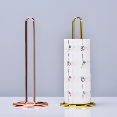 Vertical Iron Tissue Holder Nordic Instagram Style Gold Tissue Holder Kitchen Unit Roll Stand Desktop Storage Shelves