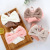 New High Density Coral Velvet Heart Affixed Cloth Embroidered Bow Hand Towel Heart Embroidery Towel Hanging