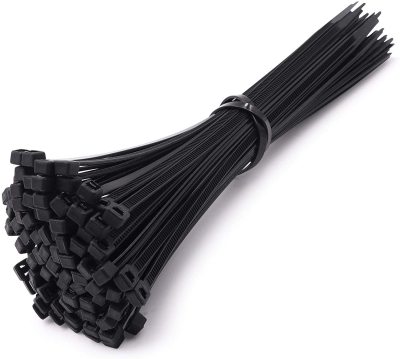 Cable Zip Ties 12 Inch 50 Pound Self-Locking Nylon Cable Ties 100 Pack (Black) Cable Ties