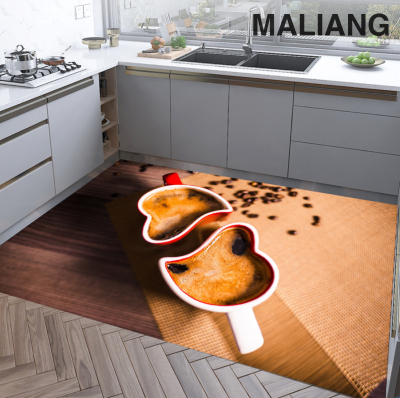 2021 New Kitchen Carpet Water Absorption Oil Absorption Non-Slip Home Kitchen Floor Mat Fruit Tableware 3D Printing