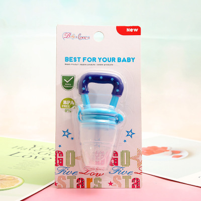 Baby Eating Fruit Scoop Happy Bite Molar Rod Baby Chewing Teether Can Promote Fruit and Vegetable Bag Nipple Racket Wholesale