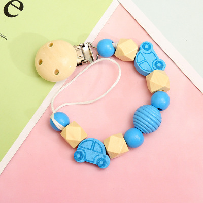 Factory Direct Supply Cartoon Baby Pacifier Drop-Preventing Chain Nipple Teether Drop-Preventing Chain Metallic Belt Toy Anti-Separation Rope Lanyard