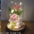 Christmas Flower, Christmas Flower Gift, Simulated Pergola, Iron Lantern Vase, Glass Vase