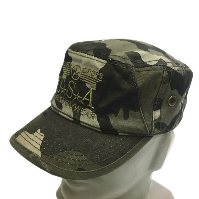 United Front Army Fans Flat-Top Cap Cotton Duck Tongue Short Zhan Hat Men and Women Outdoor Casual Sun Hat