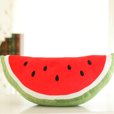 Watermelon Lumbar Support Pillow Mat Simulation Embroidered Fruit Bolster round Children's Plush Toys Large Pillow Photography