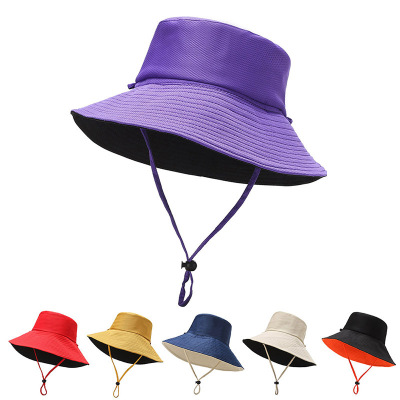 New Spring and Autumn Bucket Hat Women's Sun Protection Hat Sun Hat Japanese Style Face Covering Bucket Hat Korean Style Simple Solid Color Custom Hat