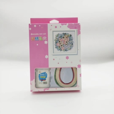 Paper Quilling Set Card Paper DIY Boxed Gift Box with Tools Artwork Card Paper A5 Combination