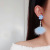 New Korean Douyin Online Influencer Same Style Ear Rings Minority Design Earrings Women's, Blue Plush Ball Auricular Needle